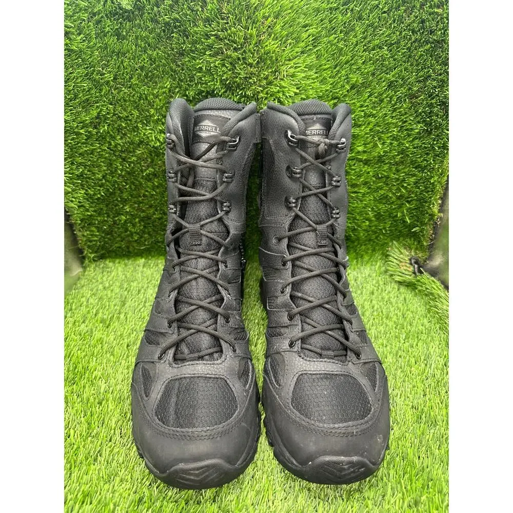 Merrell Moab 3 J003907 Combat Boot Mens 12 Black Leather Tactical Zip Waterproof